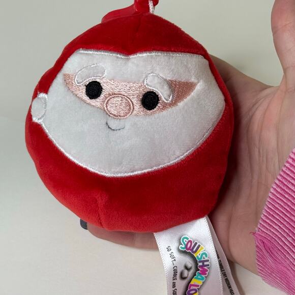 Squishmallows Christmas Santa and Elf Keychain 4.5" - Picture 2 of 8